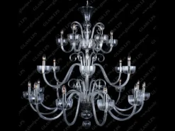 L11 901/24/0; SILVER - Glass LPS - kryształowy żyrandol
