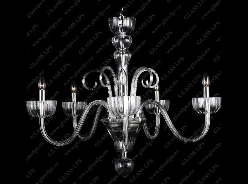 L11 901/05/0; SILVER - Glass LPS - kryształowy żyrandol