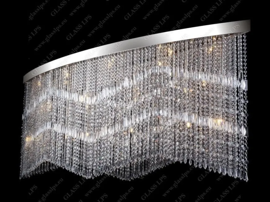 L17 010/25/3, 3-SK; F 2 coat, Ni - Glass LPS - kryształowa lampa sufitowa