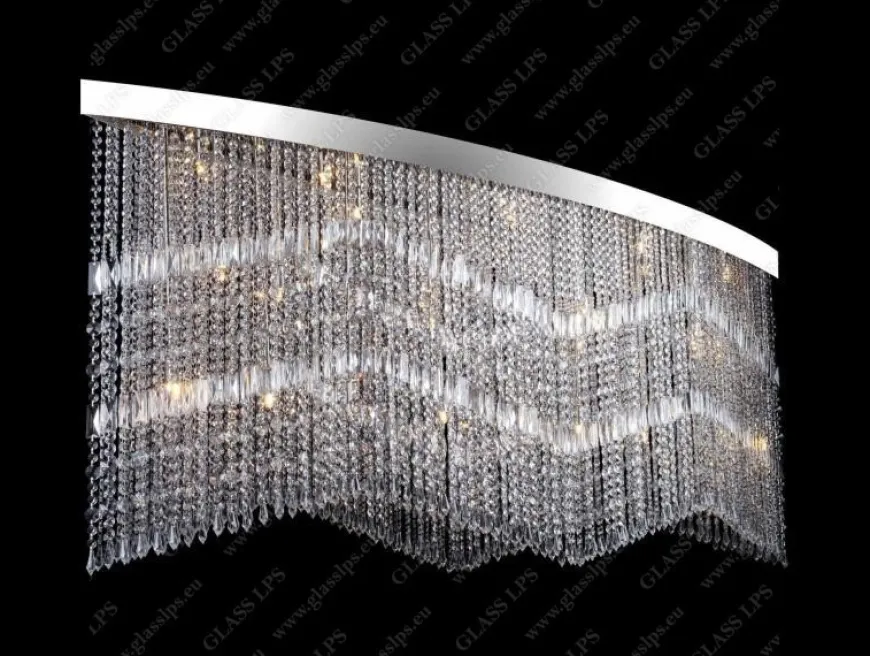 L17 010/15/3, 3-SK; F 2 coat, Ni - Glass LPS - kryształowa lampa sufitowa