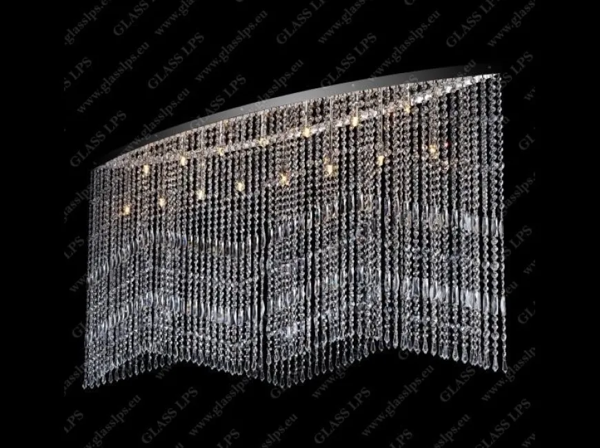 L17 010/15/3, 3-SK; Ni - Glass LPS - kryształowa lampa sufitowa