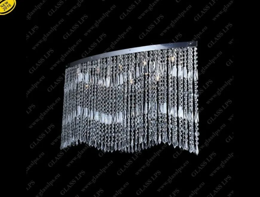 L17 010/09/3, 3-SK; Ni - Glass LPS - kryształowa lampa sufitowa