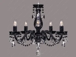 L11 808/05/1-A, 6 black; F black, Ni - Glass LPS - kryształowy żyrandol