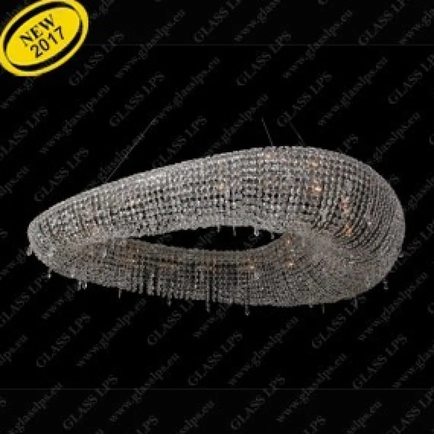 L17 293/16/1-A, 3; Ni - Glass LPS - kryształowa lampa sufitowa