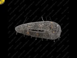 L17 293/08/1-A, 3; Ni - Glass LPS - kryształowa lampa sufitowa
