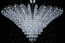 L17 555/23/1-A; Ni - Glass LPS - kryształowa lampa sufitowa