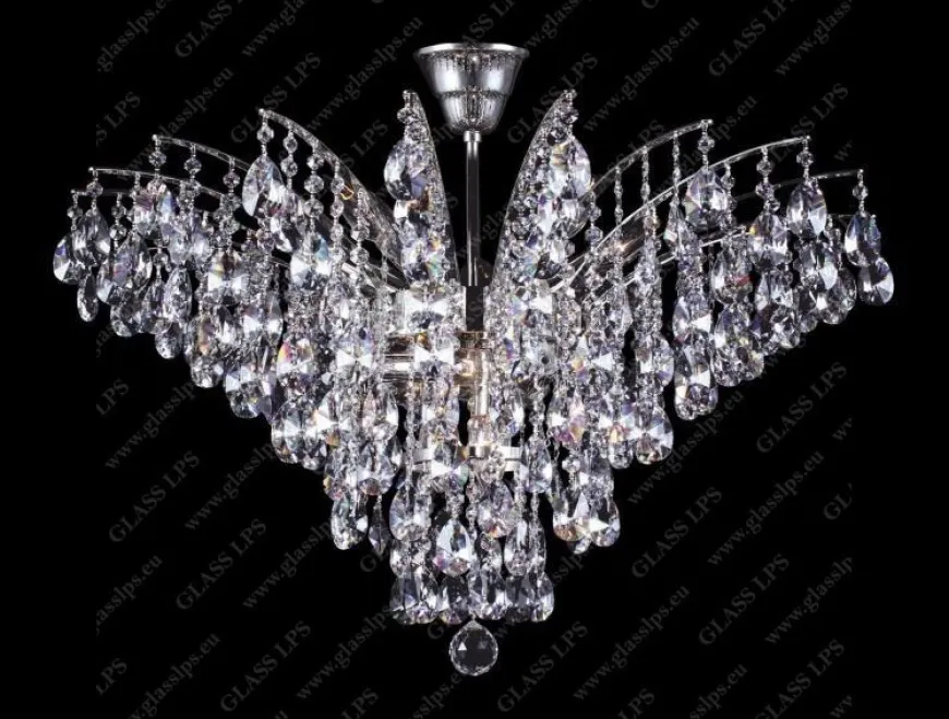 L17 555/11/1-A; Ni - Glass LPS - kryształowa lampa sufitowa