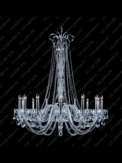 L11 918/16/1-A; SILVER - Glass LPS - kryształowy żyrandol