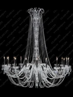 L11 918/18/1-A; SILVER - Glass LPS - kryształowy żyrandol