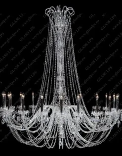 L11 918/24/1-A; SILVER - Glass LPS - kryształowy żyrandol