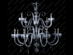L11 901/15/3-H; SILVER - Glass LPS - kryształowy żyrandol