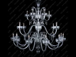 L11 901/24/3-H; SILVER - Glass LPS - kryształowy żyrandol