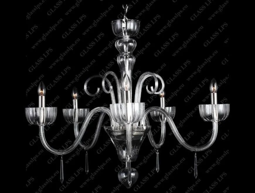 L11 901/05/3-H; SILVER - Glass LPS - kryształowy żyrandol
