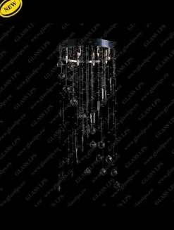 L17 233/08/3-P, 4; Ni - Glass LPS - kryształowa lampa sufitowa