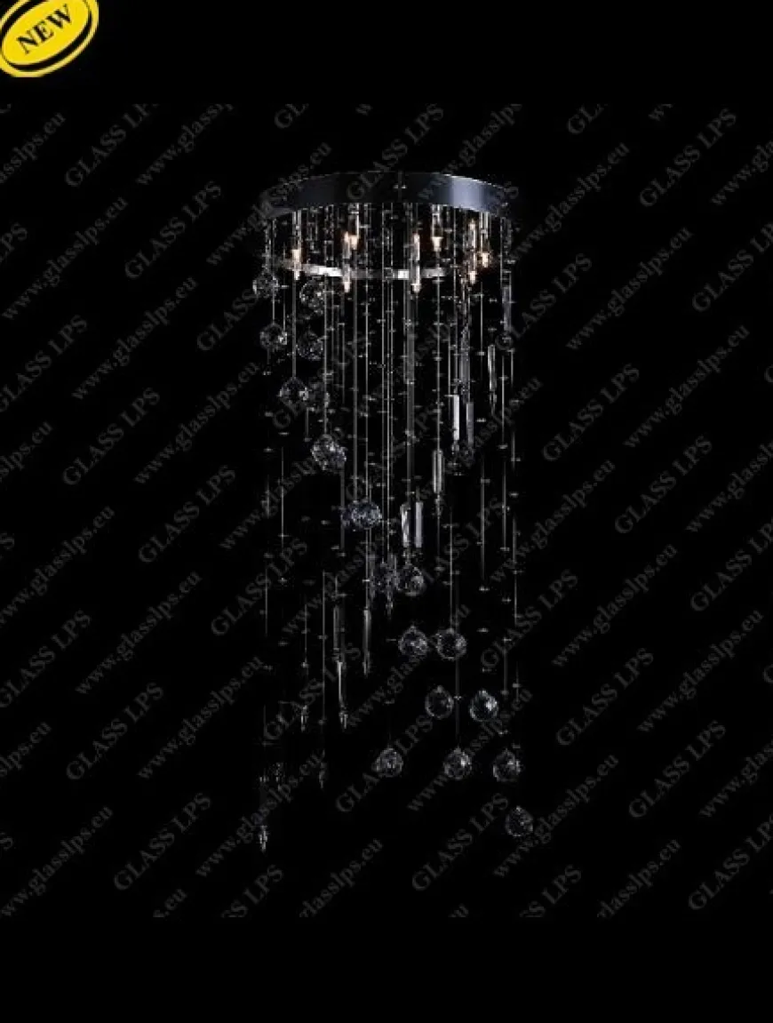 L17 233/08/3-P, 4; Ni - Glass LPS - kryształowa lampa sufitowa