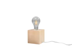 Lampa biurkowa ABEL naturalne drewno - Sollux