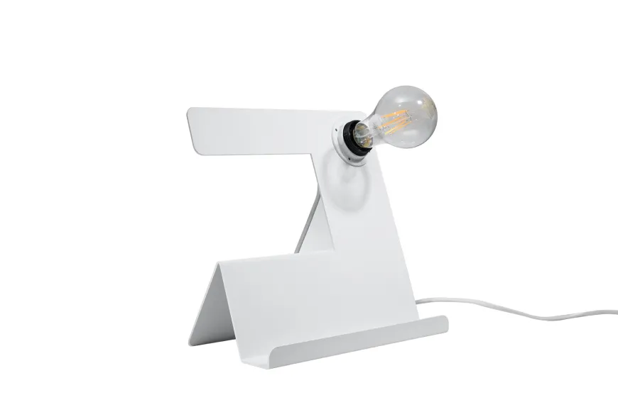 Lampa biurkowa INCLINE biała - Sollux