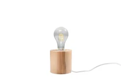 Lampa biurkowa SALGADO naturalne drewno - Sollux
