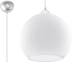 Lampa Wisząca BALL Biała - Sollux
