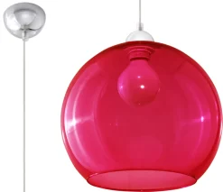 Lampa Wisząca BALL Czerwona - Sollux