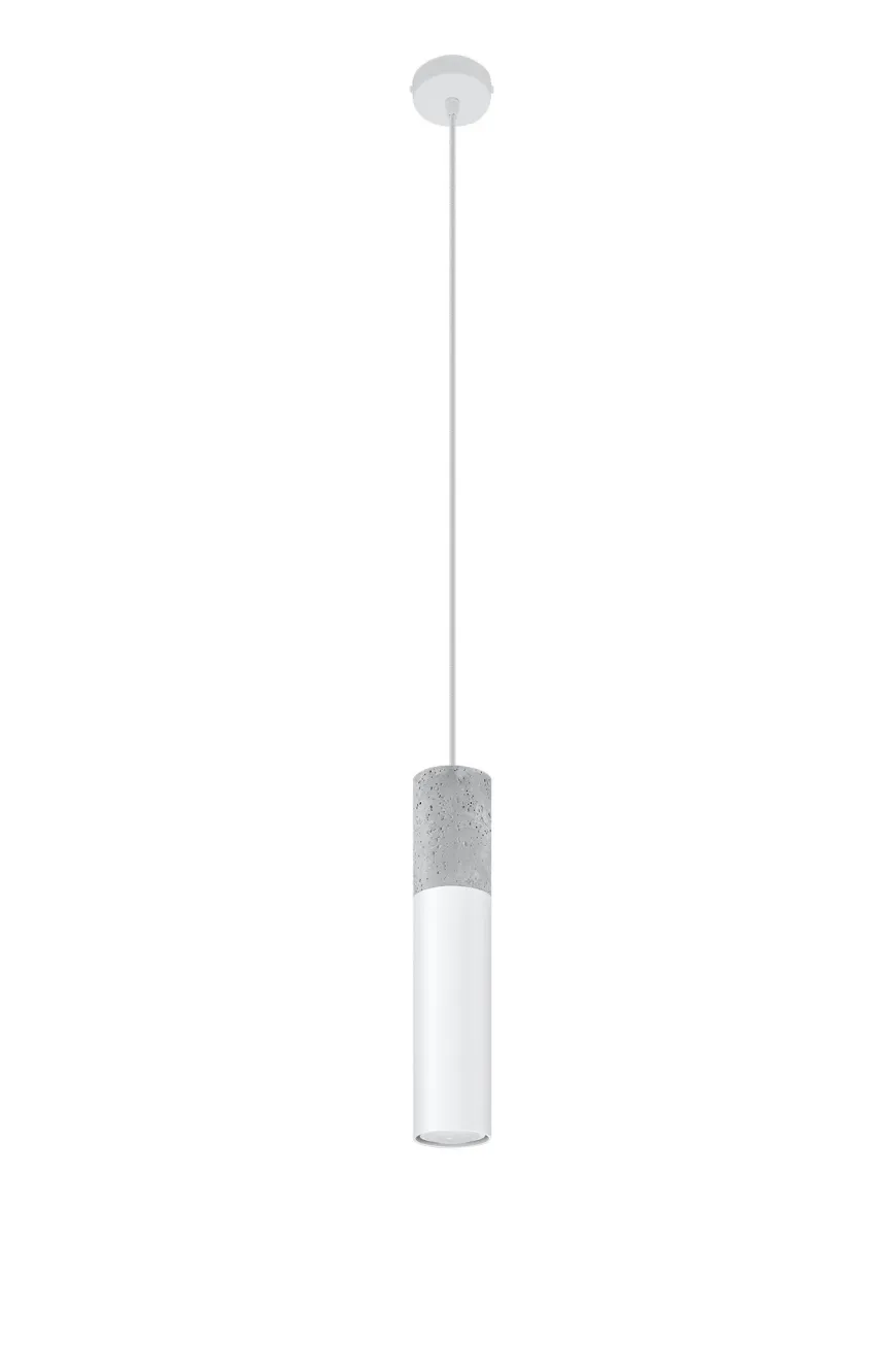 Lampa wisząca BORGIO 1 biały - Sollux