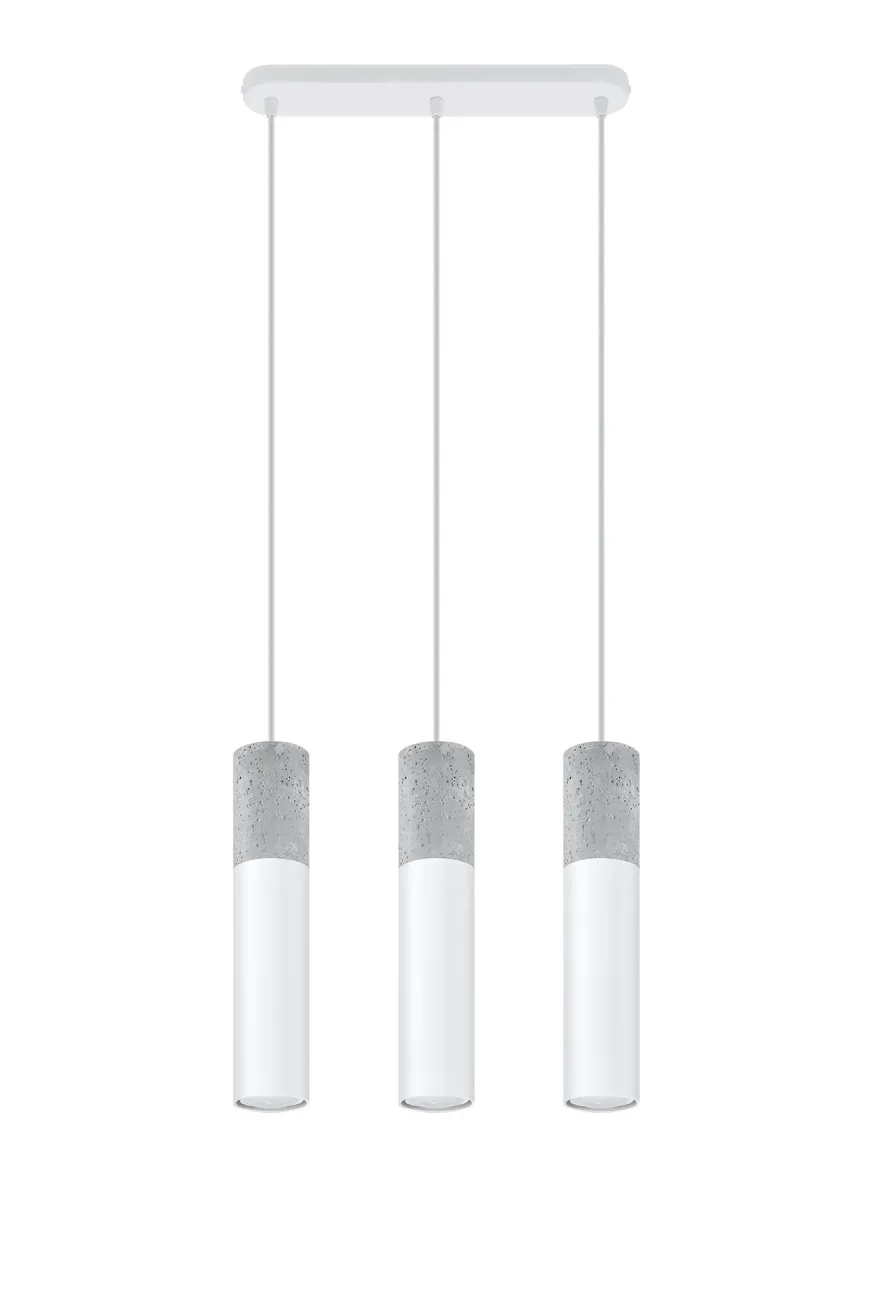 Lampa wisząca BORGIO 3 biały - Sollux