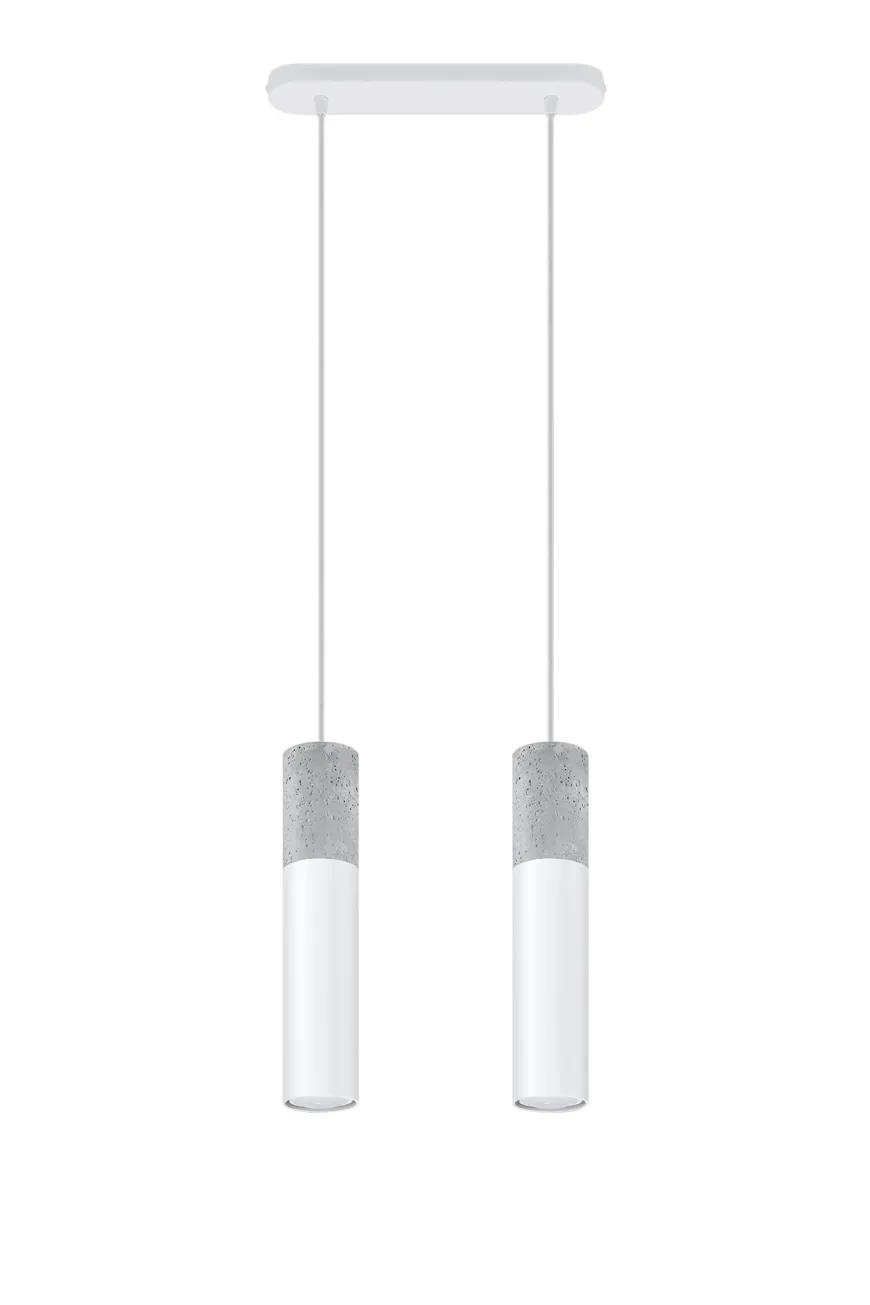 Lampa wisząca BORGIO 2 biały - Sollux