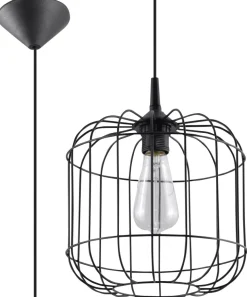 Lampa Wisząca CELTA Czarna - Sollux