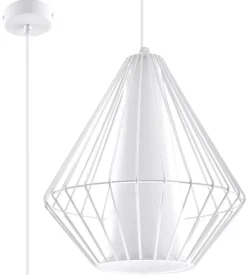 Lampa Wisząca DEMI Biała - Sollux