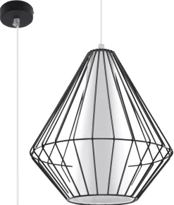 Lampa Wisząca DEMI Czarna - Sollux