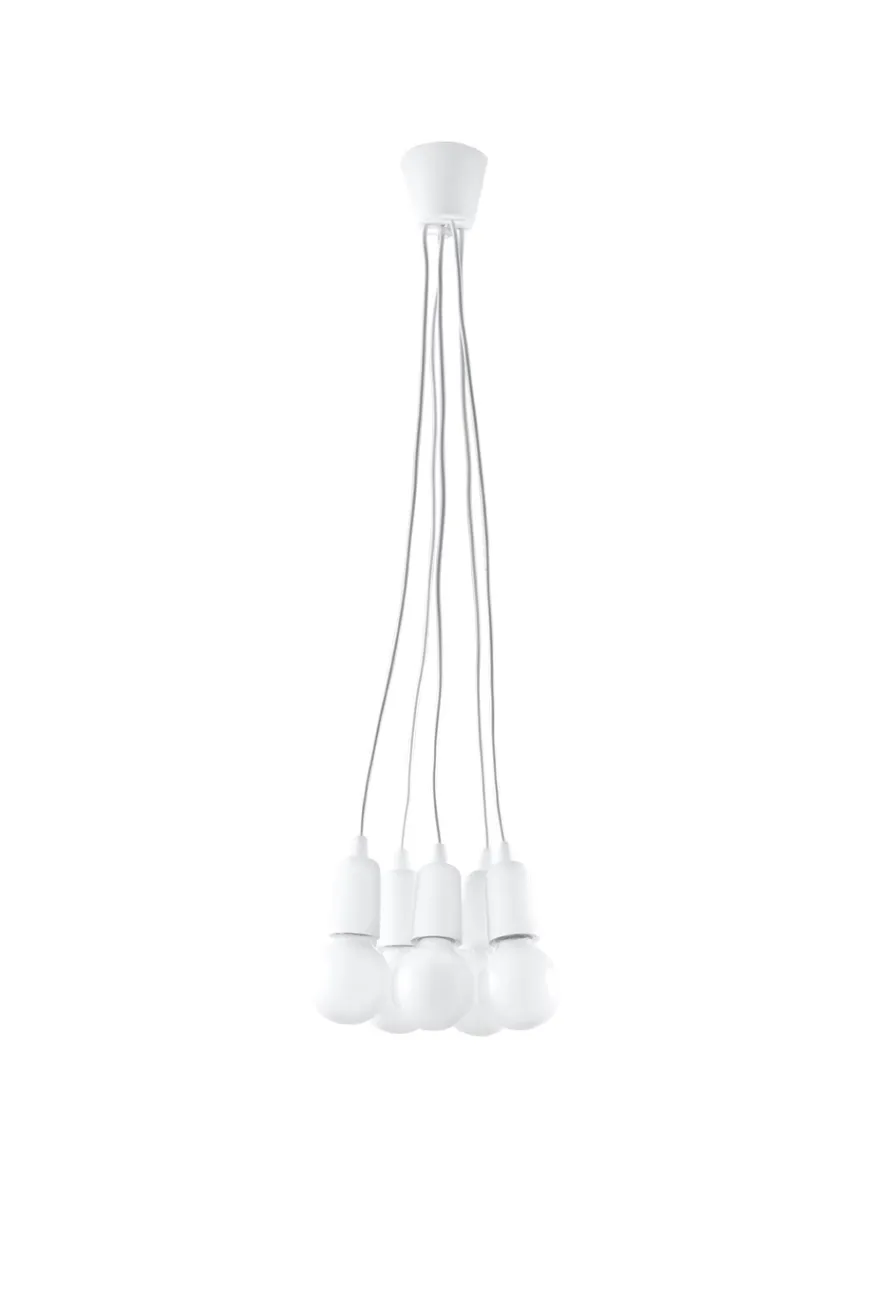 Lampa wisząca DIEGO 5 biała - Sollux