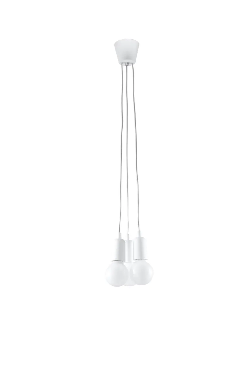 Lampa wisząca DIEGO 3 biała - Sollux