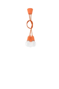 Lampa wisząca DIEGO 3 pomarańczowy - Sollux