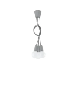 Lampa wisząca DIEGO 3 szara - Sollux