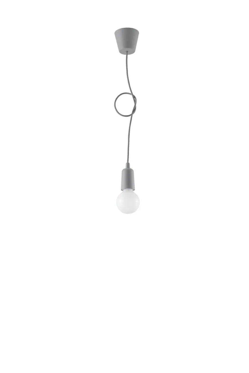 Lampa wisząca DIEGO 1 szara - Sollux
