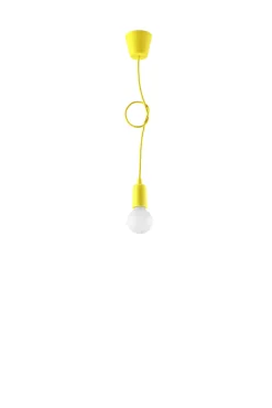 Lampa wisząca DIEGO 1 żółta - Sollux
