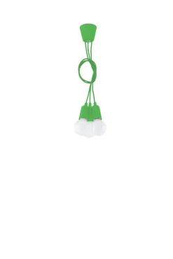 Lampa wisząca DIEGO 3 zielony - Sollux