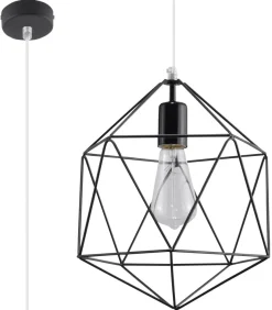 Lampa Wisząca GASPARE Czarna - Sollux