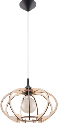 Lampa Wisząca MANDELINO Naturalne Drewno - Sollux
