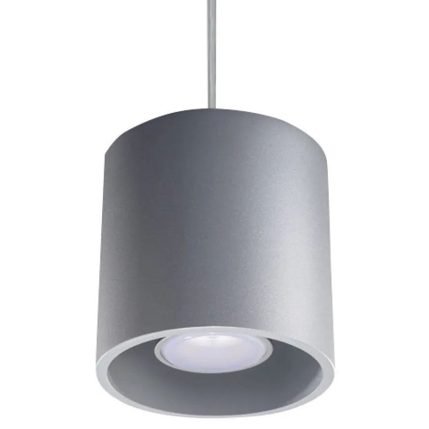 Lampa Wisząca ORBIS 1 Szary - Sollux