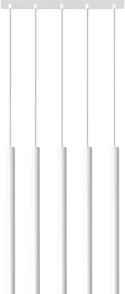 Lampa Wisząca PASTELO 5 Biała - Sollux