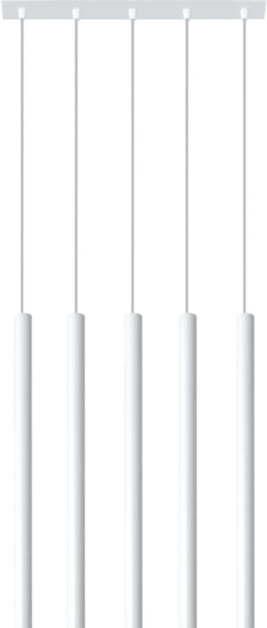 Lampa Wisząca PASTELO 5 Biała - Sollux