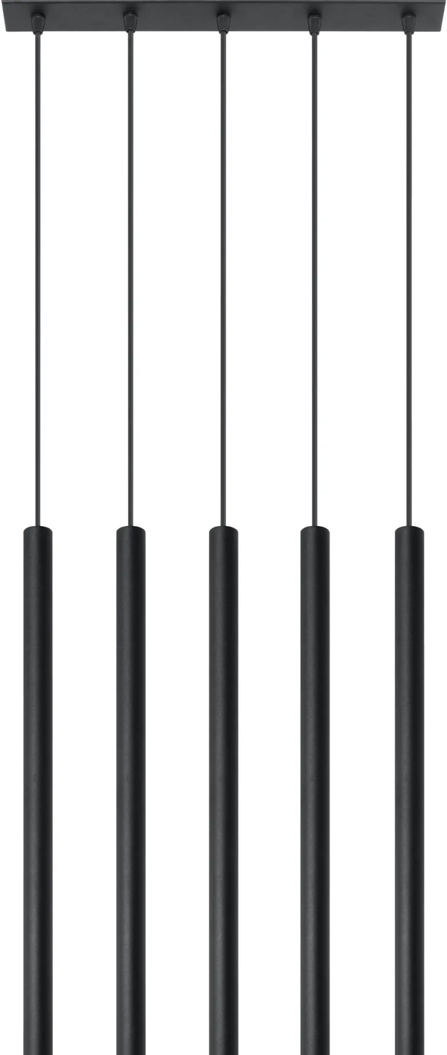 Lampa Wisząca PASTELO 5 Czarna - Sollux