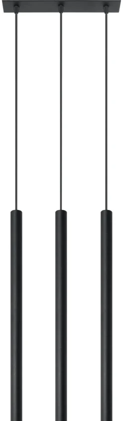 Lampa Wisząca PASTELO 3 Czarna - Sollux