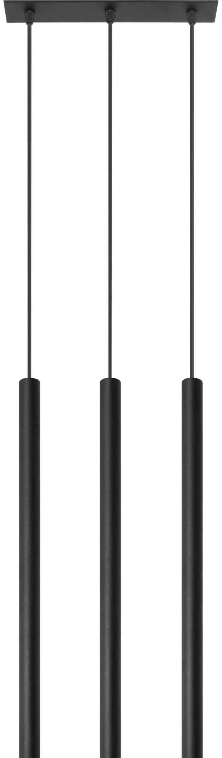 Lampa Wisząca PASTELO 3 Czarna - Sollux