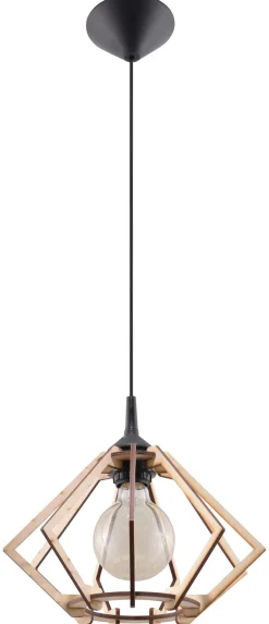 Lampa Wisząca POMPELMO Naturalne Drewno - Sollux