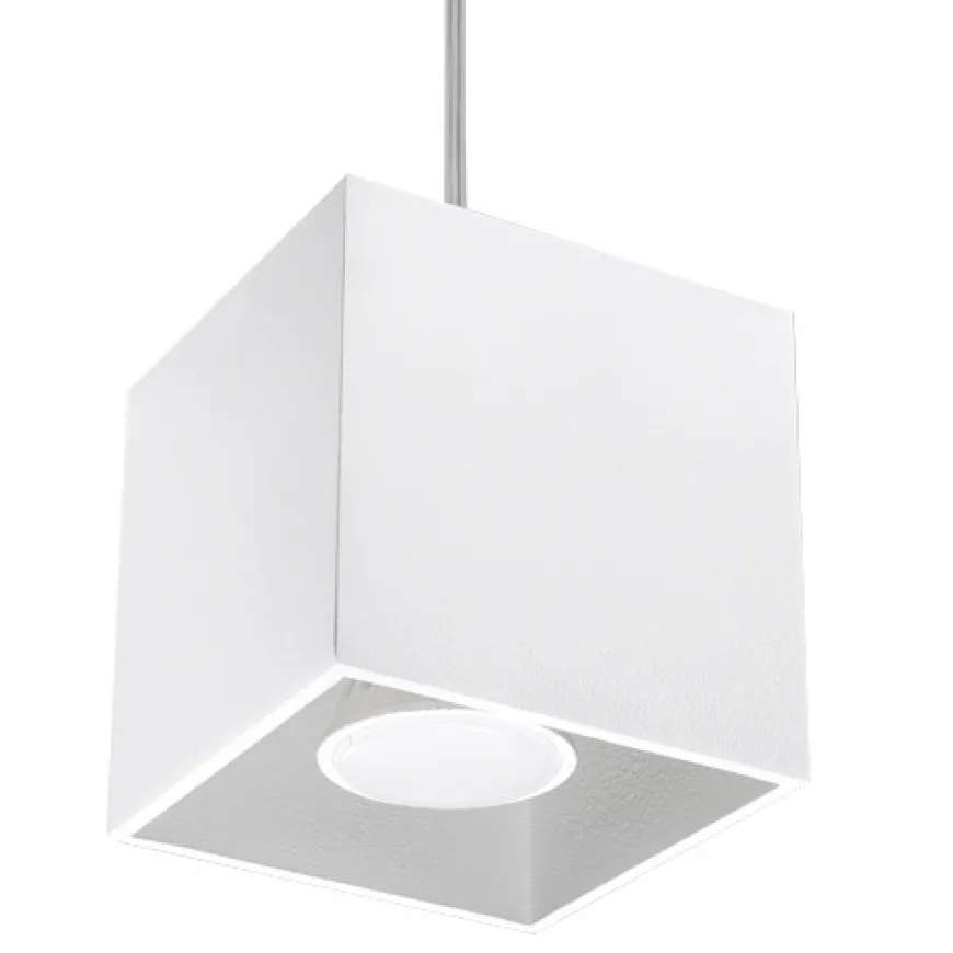 Lampa Wisząca QUAD 1 Biały - Sollux