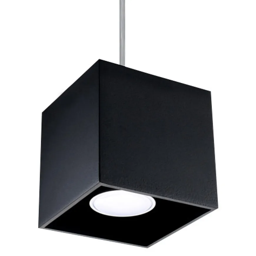 Lampa Wisząca QUAD 1 Czarny - Sollux