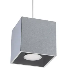 Lampa Wisząca QUAD 1 Szary - Sollux