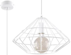 Lampa Wisząca UMBERTO Biała - Sollux